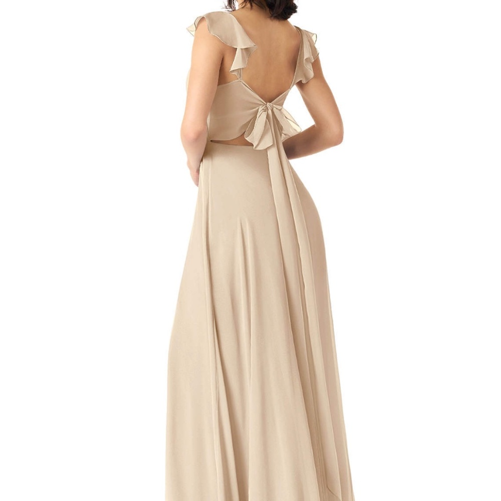 Champagne Evening Gown Bridesmaid Dress - Picture 2 of 4